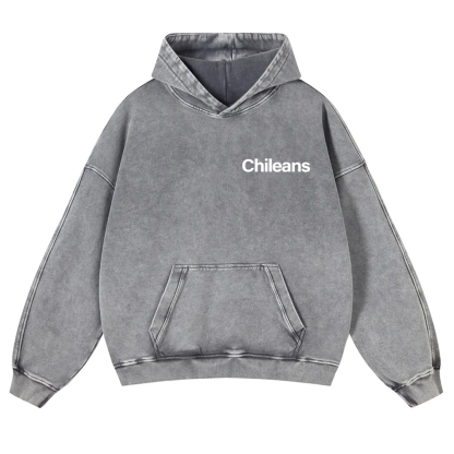 Chileans Addcustom Unisex Fit  Washed Hoodie wearishow