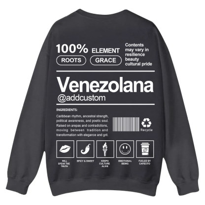 Venezolana Addcustom Unisex Fit  Casual Crewneck Sweatshirt wearishow