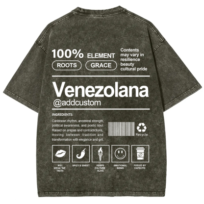 Venezolana Addcustom Unisex Fit  Washed T-Shirt