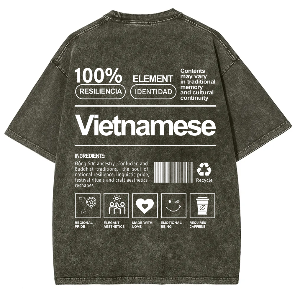 Vietnamese Unisex Fit  Washed T-Shirt