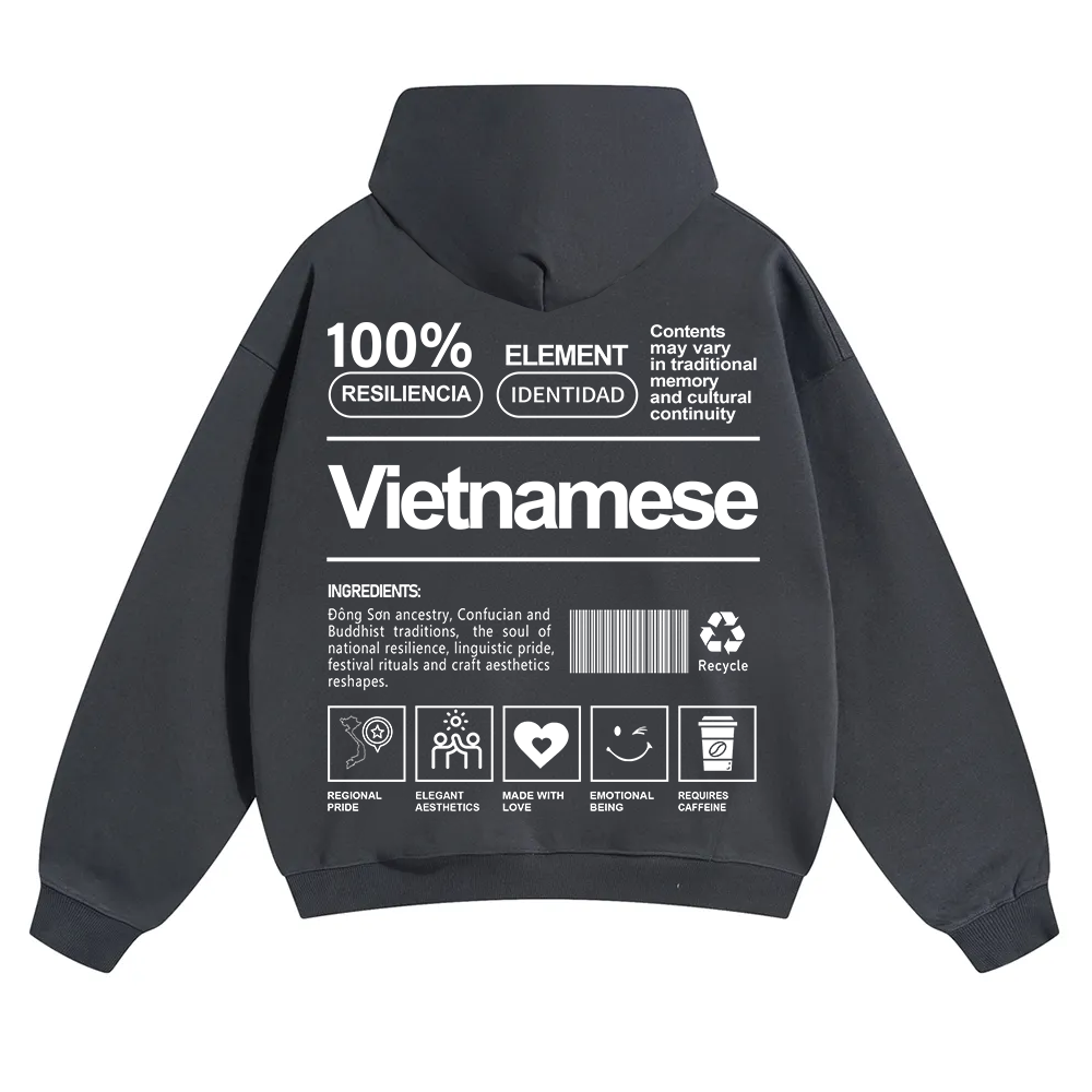 Vietnamese Unisex Fit Color Hoodie wearishow