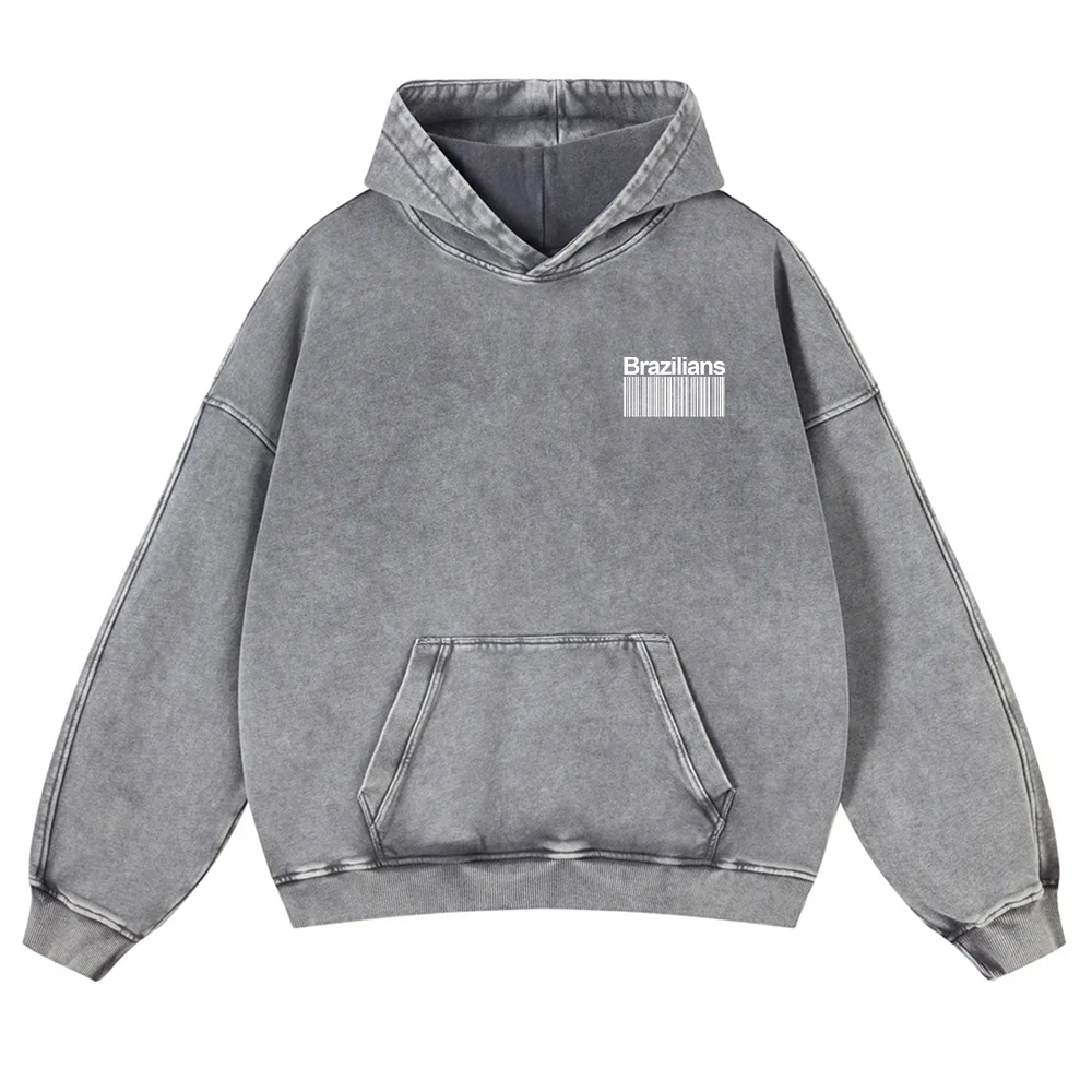 Brazilians Addcustom Unisex Fit  Washed Hoodie wearishow
