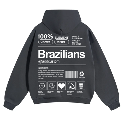 Brazilians Addcustom Unisex Fit Color Hoodie wearishow