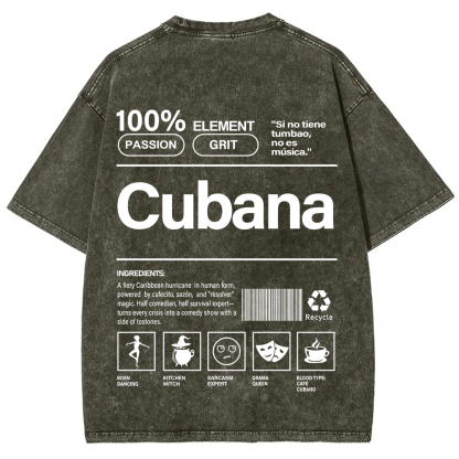 Cubana Unisex Fit  Washed T-Shirt