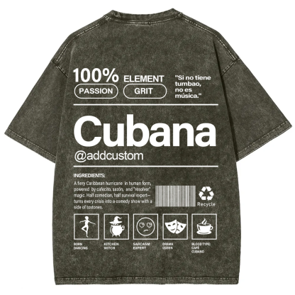 Cubana Addcustom Unisex Fit  Washed T-Shirt