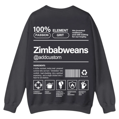 Zimbabweans Addcustom Unisex Fit  Casual Crewneck Sweatshirt wearishow