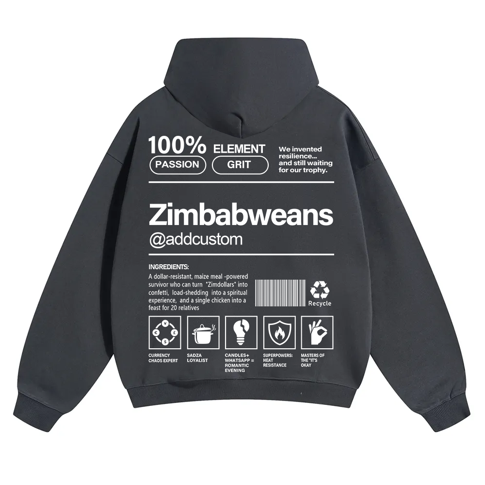 Zimbabweans Addcustom Unisex Fit Color Hoodie wearishow