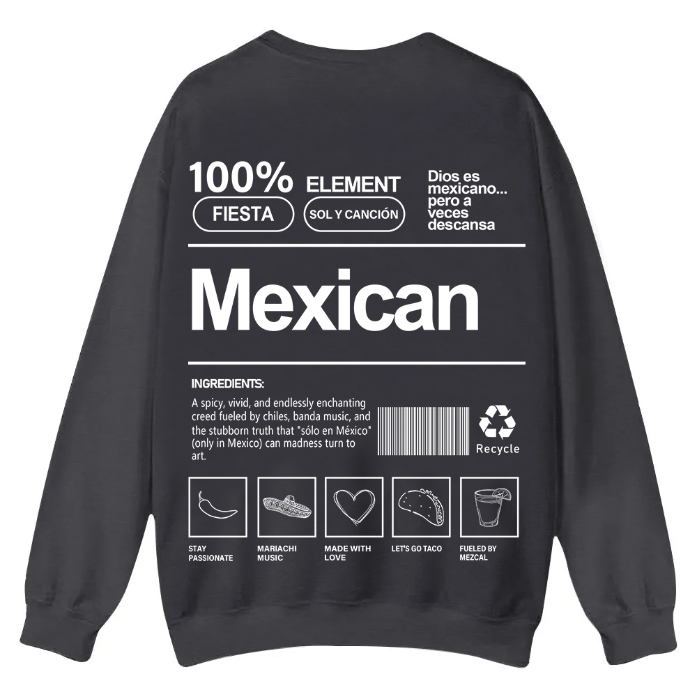 Mexican Unisex Fit  Casual Crewneck Sweatshirt wearishow