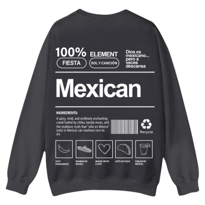 Mexican Unisex Fit  Casual Crewneck Sweatshirt wearishow