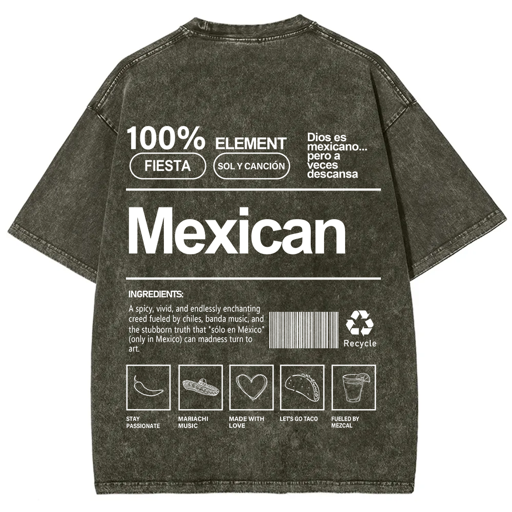 Mexican Unisex Fit  Washed T-Shirt