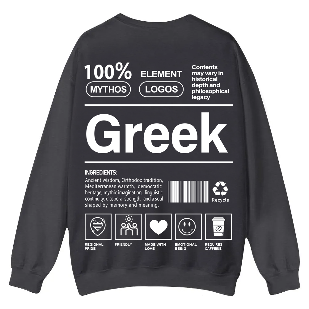 Greek Unisex Fit  Casual Crewneck Sweatshirt wearishow