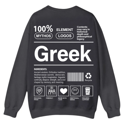 Greek Unisex Fit  Casual Crewneck Sweatshirt wearishow