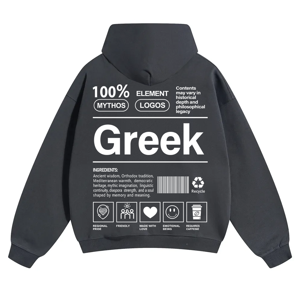 Greek Unisex Fit Color Hoodie wearishow
