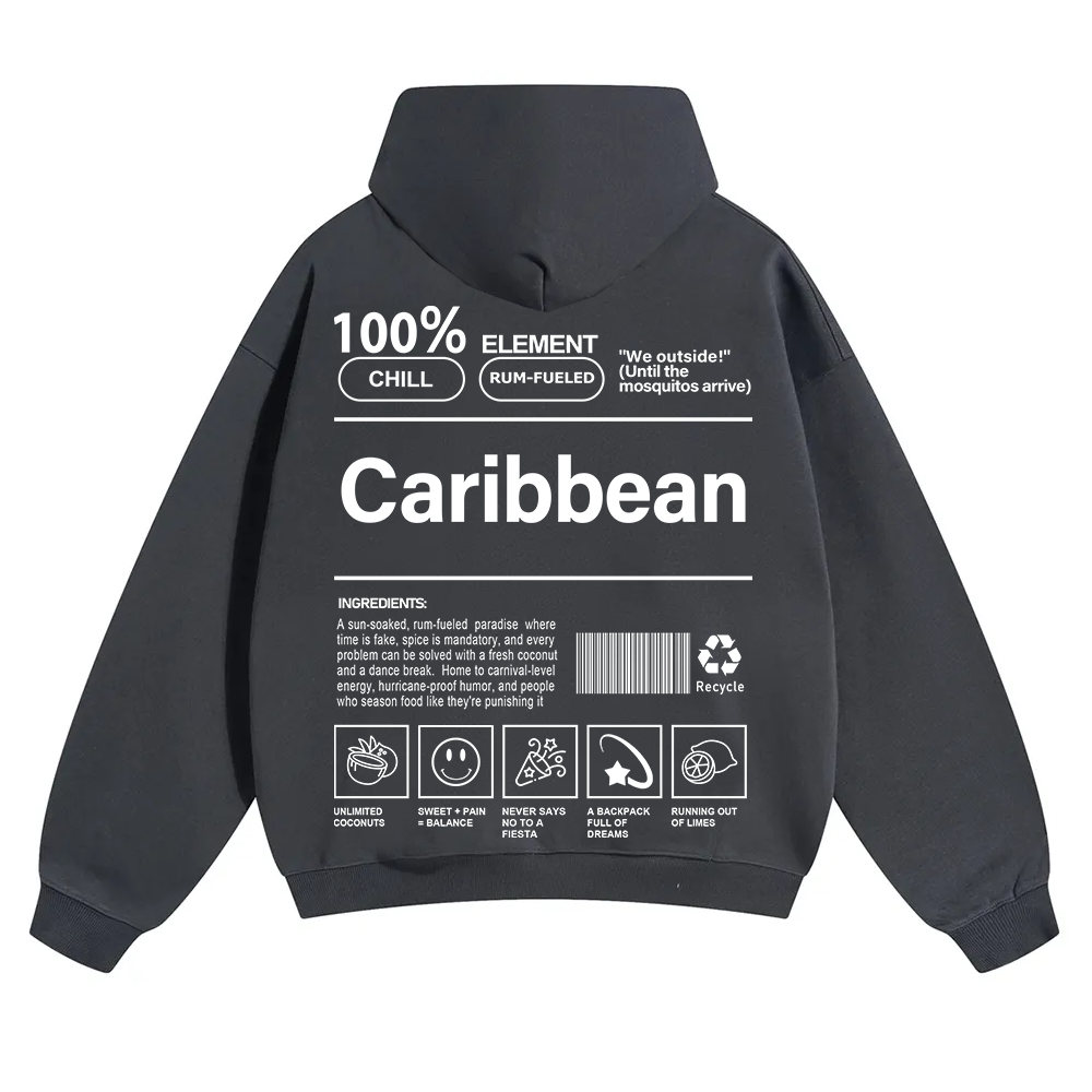 Caribbean Unisex Fit Color Hoodie wearishow