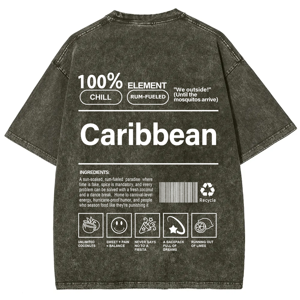 Caribbean Unisex Fit  Washed T-Shirt