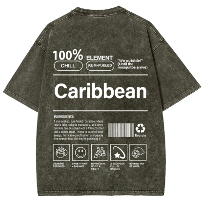 Caribbean Unisex Fit  Washed T-Shirt