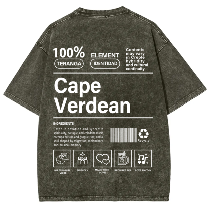 Cape Verdean Unisex Fit  Washed T-Shirt