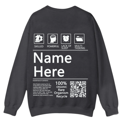 QR Code Customized Unisex Crew Sweatshirt