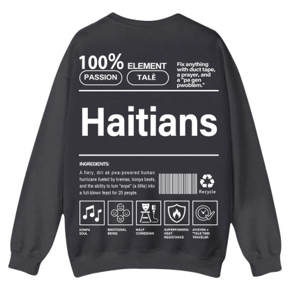 Haitians Unisex Fit  Casual Crewneck Sweatshirt wearishow
