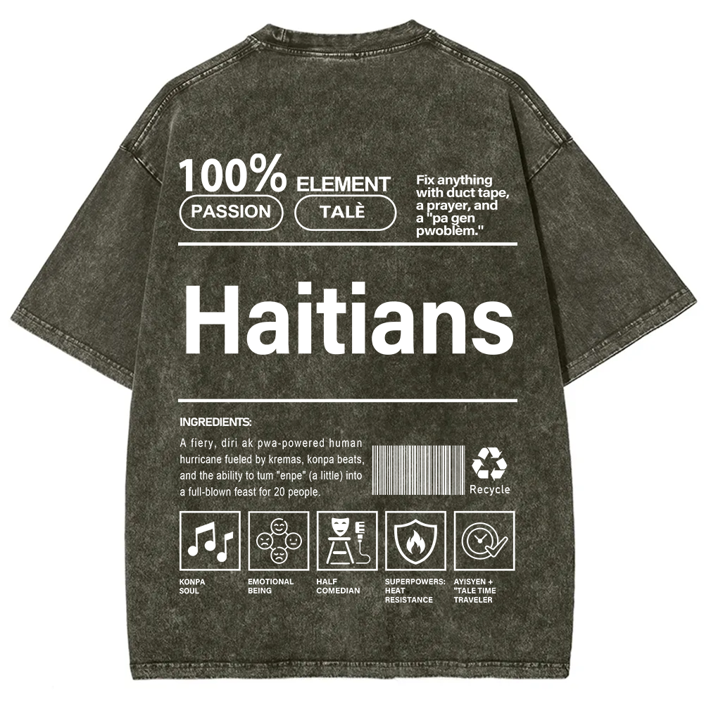 Haitians Unisex Fit  Washed T-Shirt
