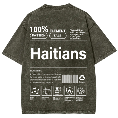 Haitians Unisex Fit  Washed T-Shirt