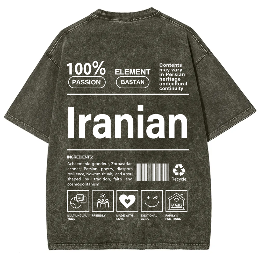 Iranian Unisex Fit  Washed T-Shirt