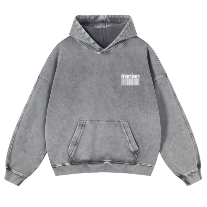 Iranian Unisex Fit  Washed Hoodie wearishow