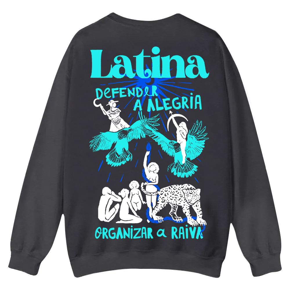 Latina Unisex Fit  Casual Crewneck Sweatshirt wearishow
