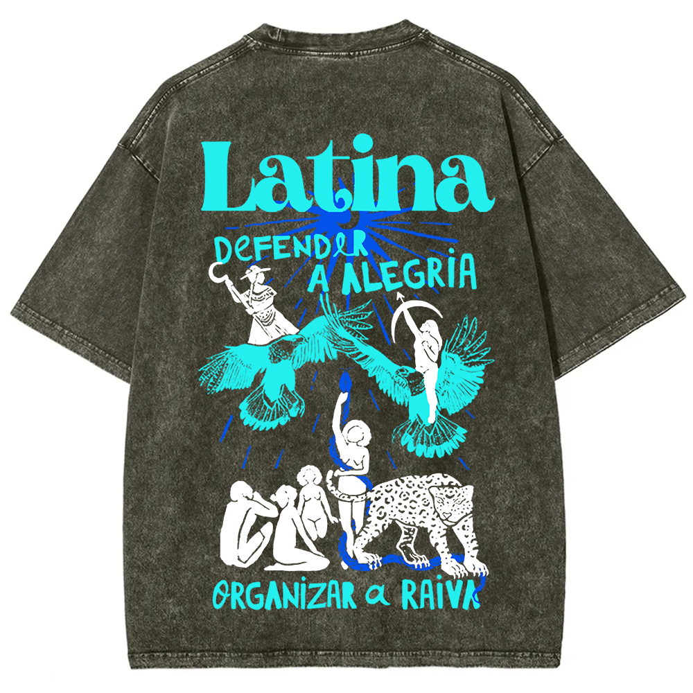 Latina Unisex Fit  Washed T-Shirt