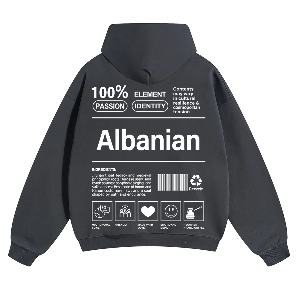 Albanian Unisex Fit Color Hoodie wearishow