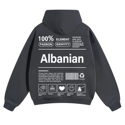 Albanian Unisex Fit Color Hoodie wearishow