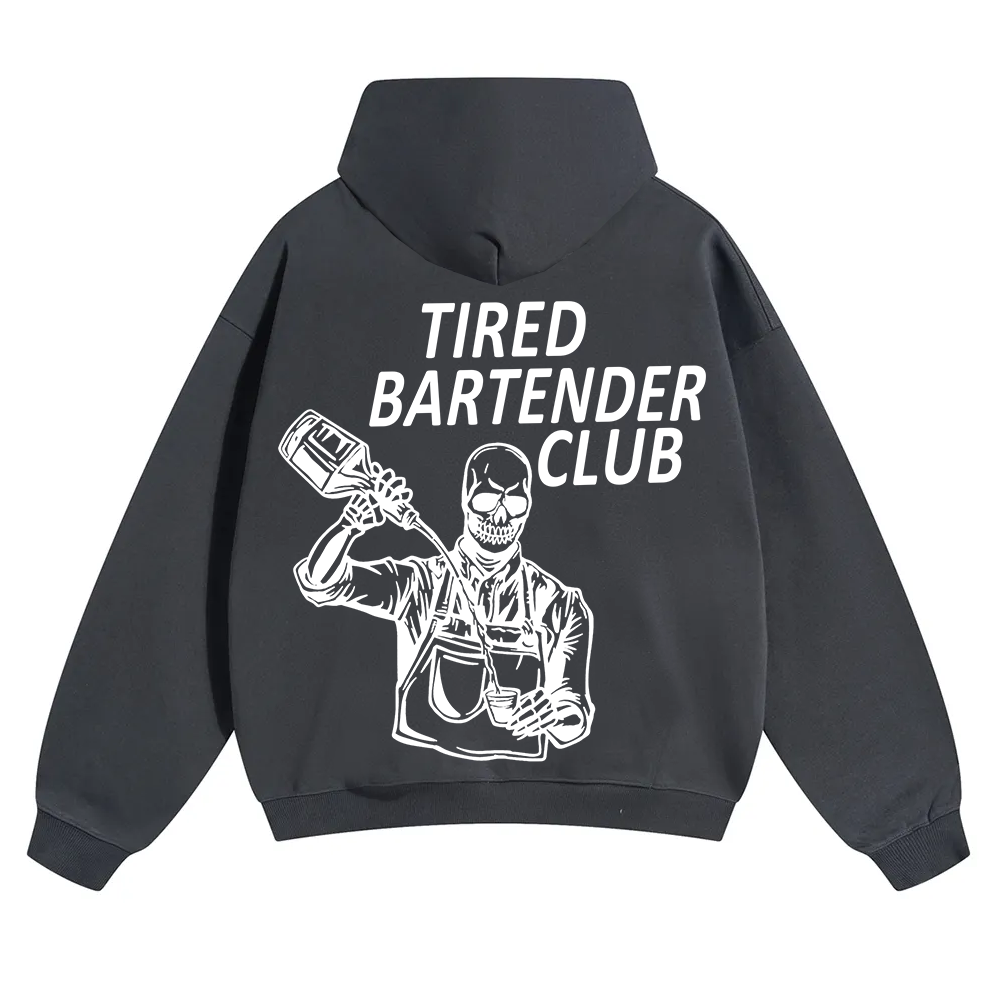 Tired Bartender Club Unisex Fit Color Hoodie wearishow