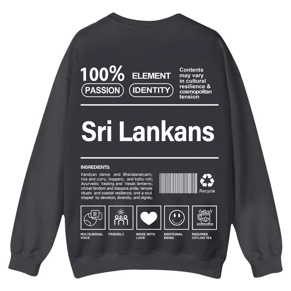 Sri Lankans Unisex Fit  Casual Crewneck Sweatshirt wearishow