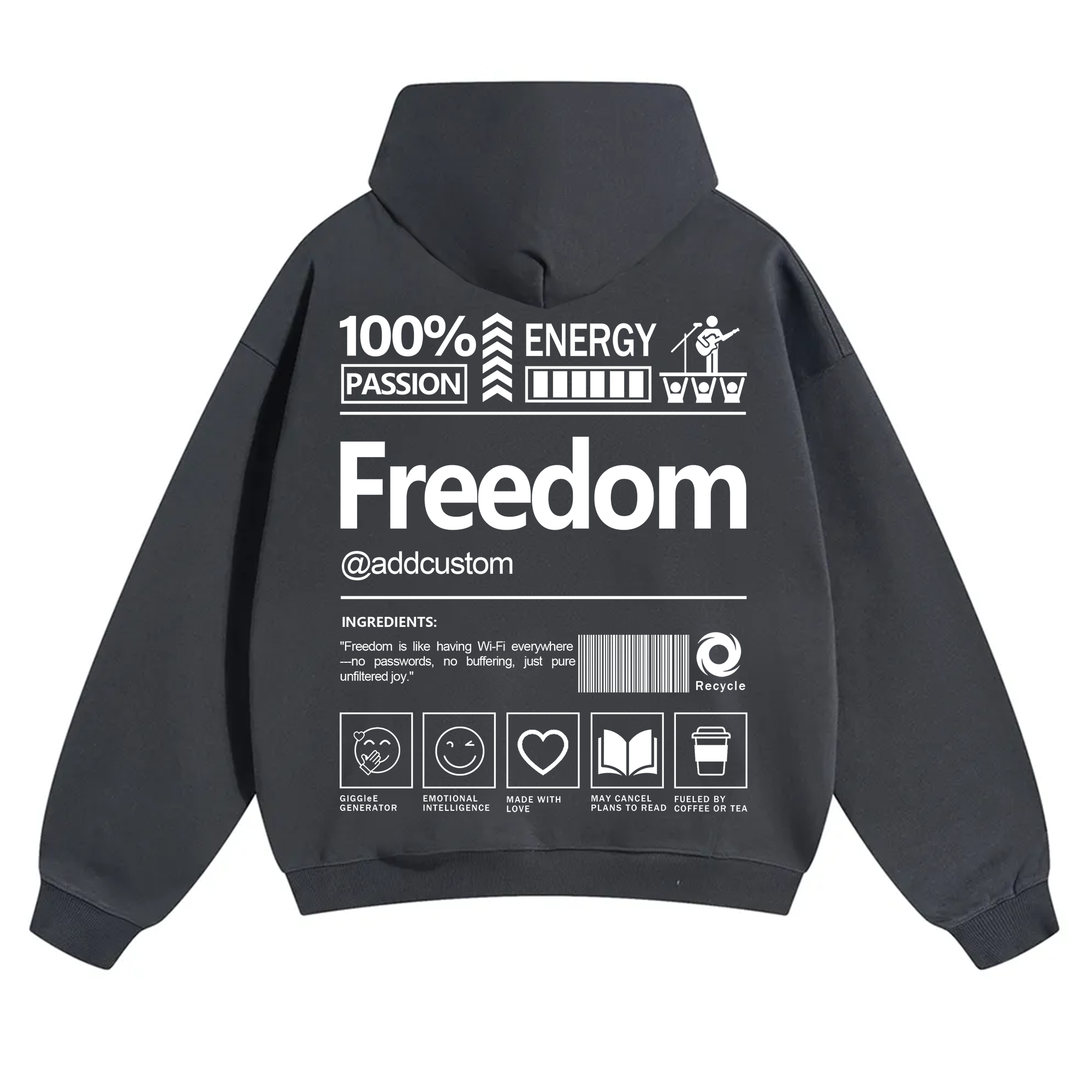 Freedom Addcustom Solid Color Hoodie