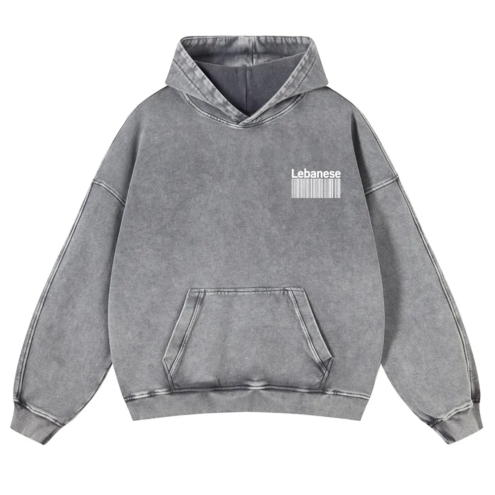 Lebanese Unisex Fit  Washed Hoodie wearishow
