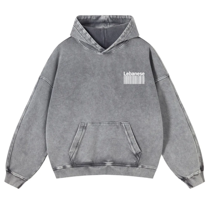 Lebanese Unisex Fit  Washed Hoodie wearishow