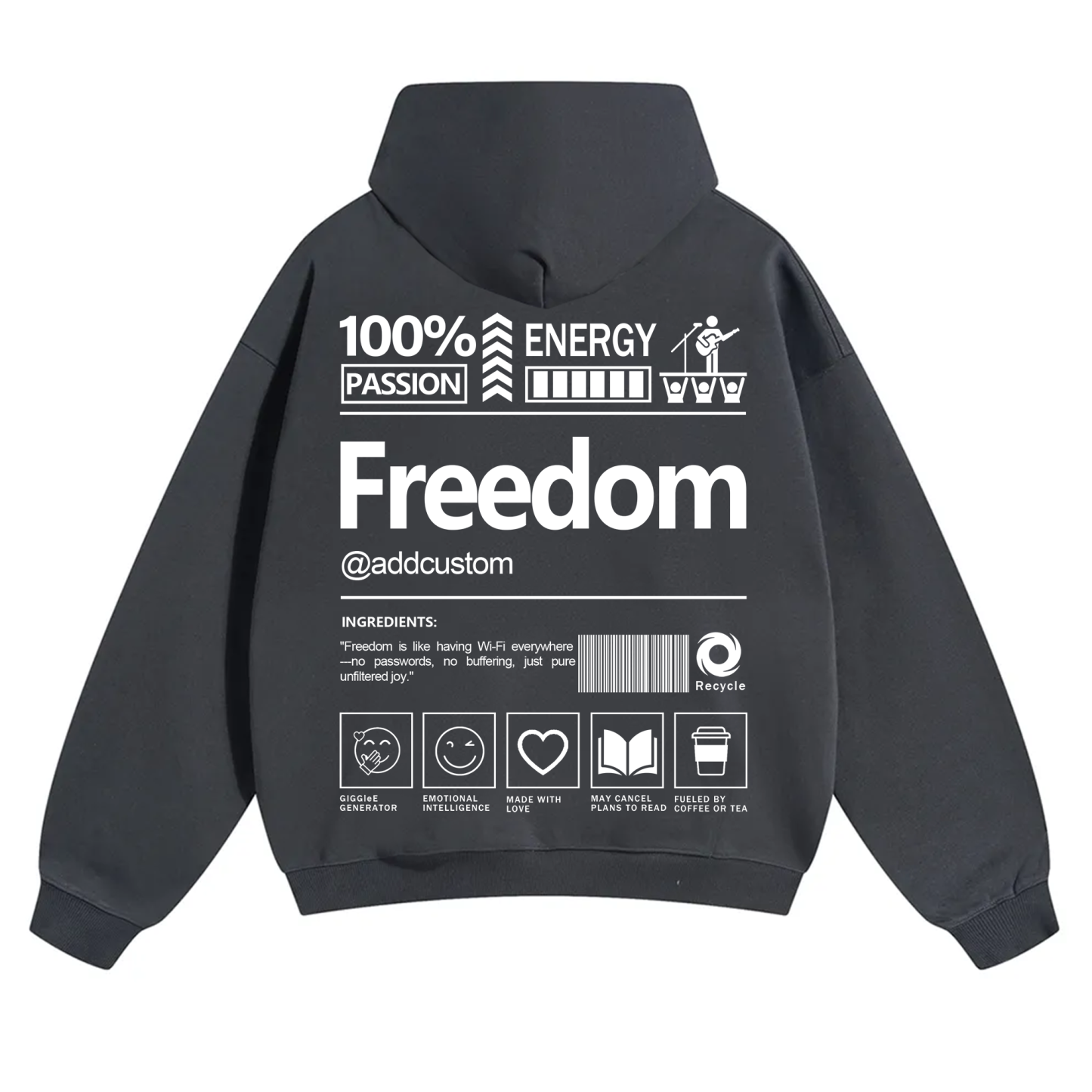 Freedom Addcustom Solid Color Hoodie