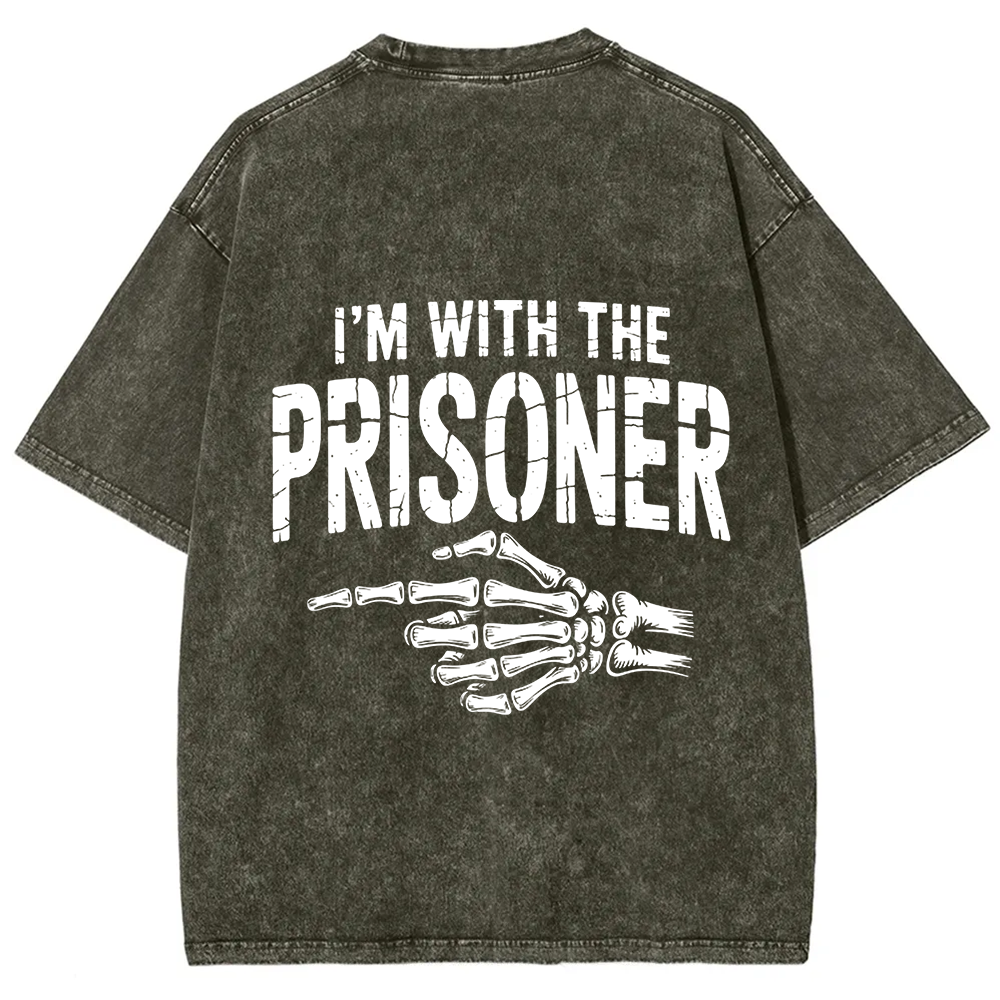 Unisex Vintage I'M With Prisoner Matching Couple Easy Halloween t-Shirt