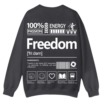 Freedom Unisex Fit Casual Crewneck Sweatshirt
