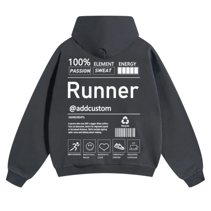 Addcustom Runner Solid Color Hoodie