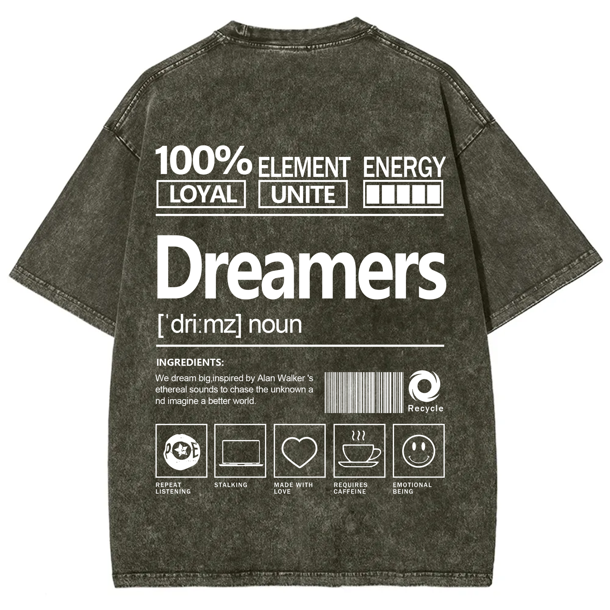 Dreamers  Unisex Fit Washed T-Shirt