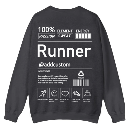 Addcustom Runner Casual Crewneck Sweatshirt
