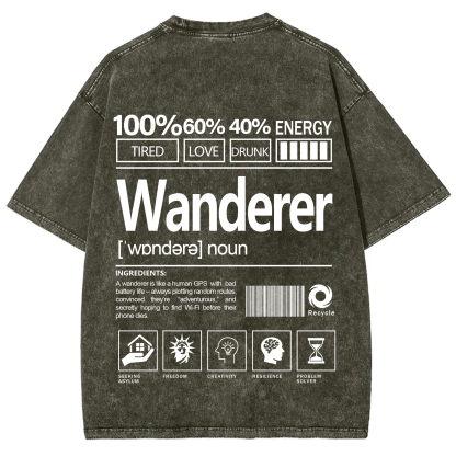 Wanderer  Unisex Fit Washed T-Shirt