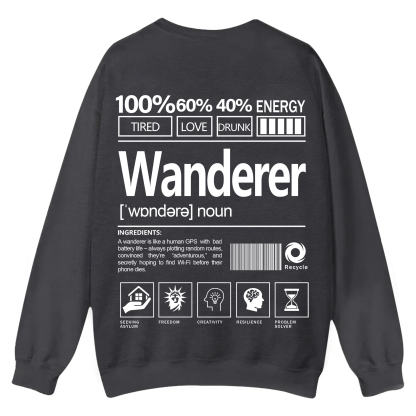 Wanderer Unisex Fit Casual Crewneck Sweatshirt