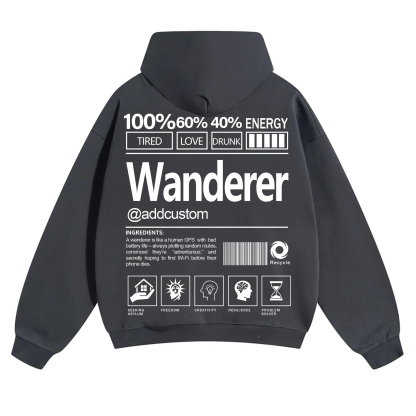 Wanderer Addcustom Unisex Fit Solid Color Hoodie