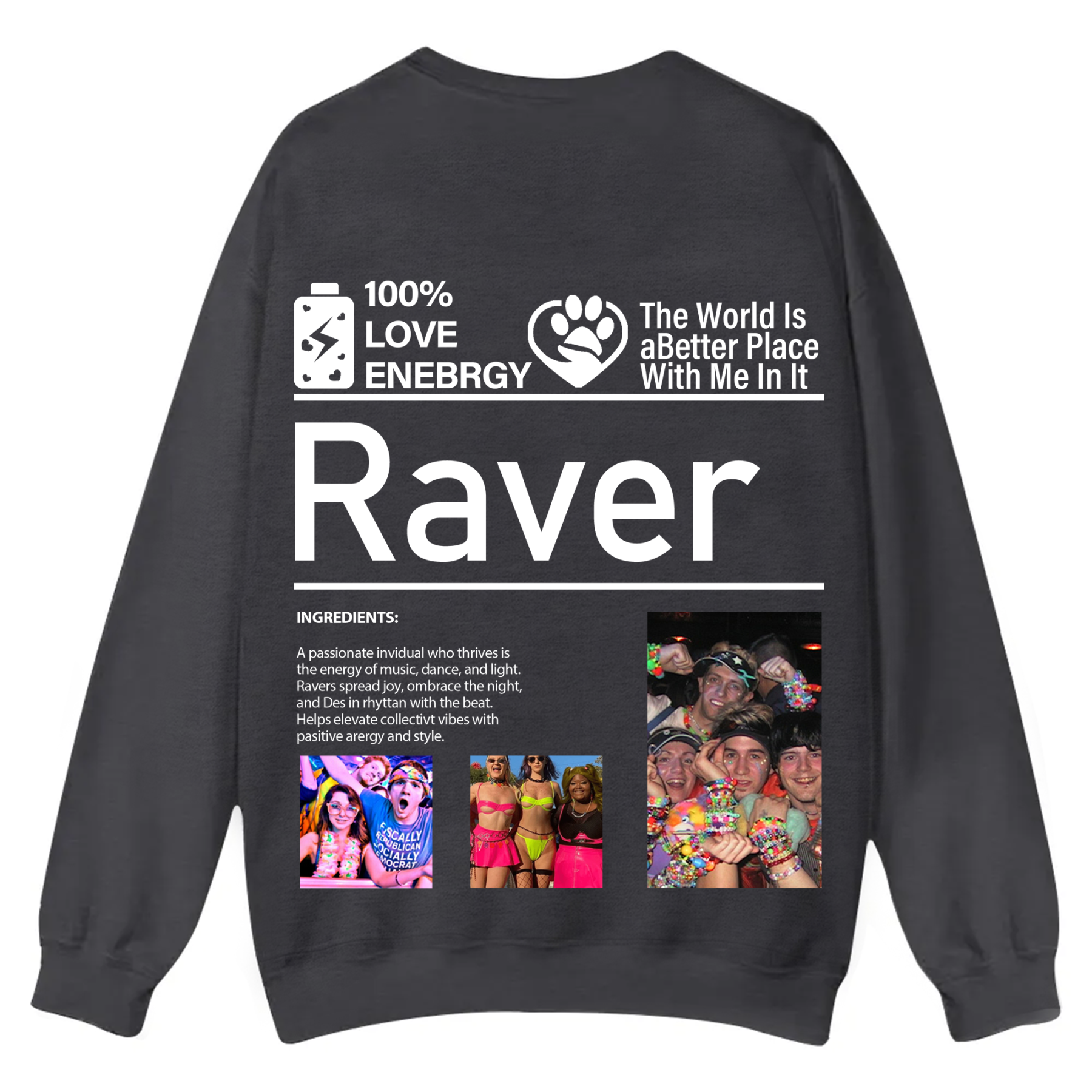 Design your own clothing pattern Unisex Fit Casual Crewneck Sweatshirt