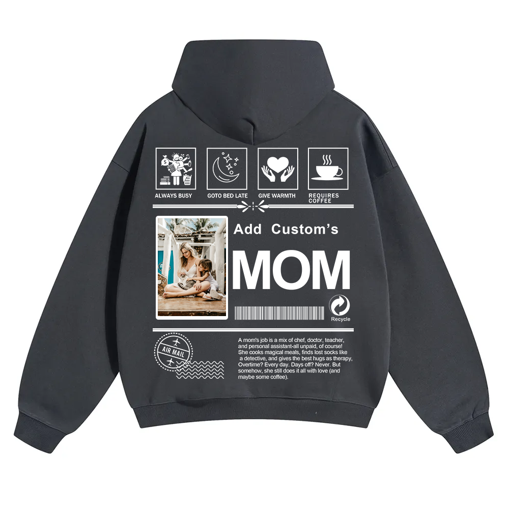 MOM Custom Solid Color Hoodie wearishow