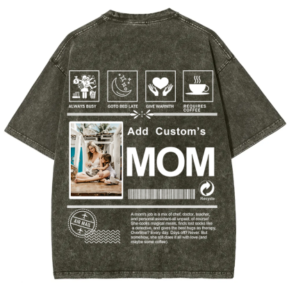 MOM Custom Unisex Fit Washed T-Shirt