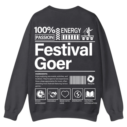Festival Goer Casual Crewneck Sweatshirt wearishow