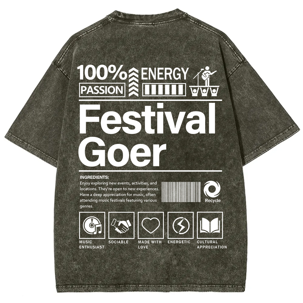 Festival Goer Unisex Fit Washed T-Shirt
